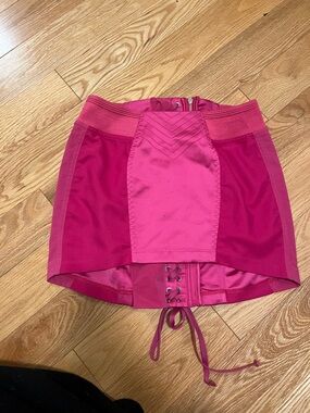Jean Paul gaultier Fuchsia Panel Mini Skirt with corset style back